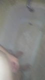 Soepele mollige welp Jacob's douchemasturbatie in roze slip snapshot 8