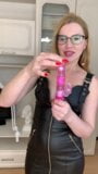 Sexy MILF in glasses will teach you how to jack off snapshot 3