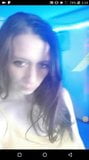 white chick playing on live infront of her husband 2 snapshot 9