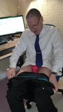 Fucking my ass in the office whilst in chastity snapshot 2