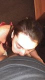 Jasmine giving Daddy (me) a birthday blowjob good girl snapshot 11