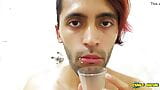 Filling a cup with spit and Jerking off with it until I cum - Camilo Brown snapshot 5