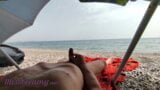 Dick flash - A girl caught me jerking off in public beach and help me cum - MissCreamy snapshot 2