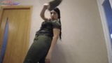Lady Soldier Needs Sex - Hard Play Pussy with Dildo snapshot 2