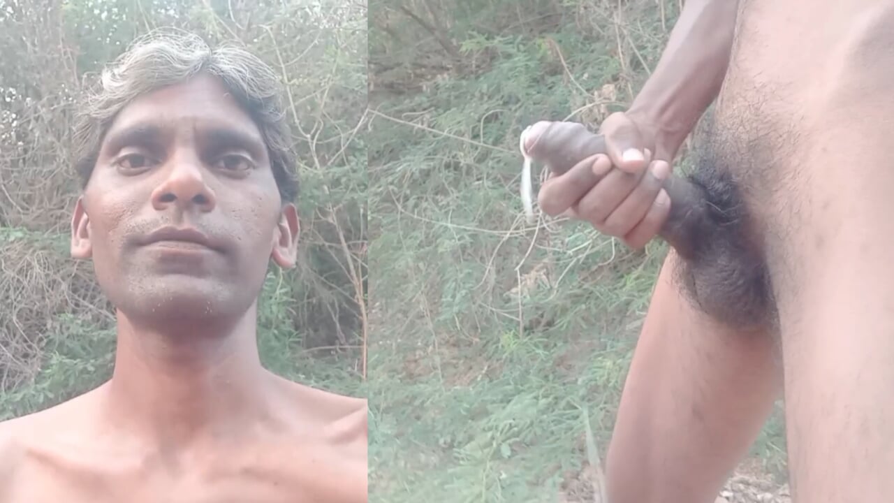 Rajesh Playboy 993 Outdoor Masturbating Big Cock and Outside Cumming in the Jungle
