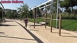 Fucking a hot Latina in a outdoor park snapshot 1