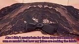 Worn dirty panties close up view! POV panties play masturbation with the captions. snapshot 2