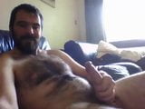 Hairy bearded guy gives a nice cum shot snapshot 7