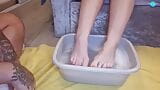 He washed and oiled My sexy feet !! snapshot 2