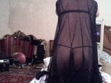 Vestido preto transparente snapshot 6