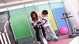 Young sexy Asian girl Haruna Sakurai came to the gym to work out with her personal trainer snapshot 2