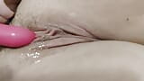 Pink vibro helps me with an orgasm snapshot 7