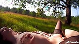 Horny couple having fun in the forest snapshot 15