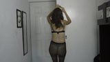 Sexy Latina Dancing in Black Pantyhose snapshot 2