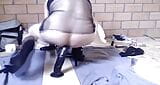 sissy femboy in chastity riding big toys and spanking herself snapshot 18