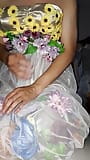 Masturbating wearing cute bridesmaid dress snapshot 2