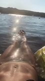 Heidi Klum floating in the water snapshot 2