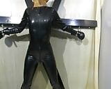 BDSM hardcore latex suit with funnel head snapshot 7