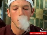 Christian wanks long dick while smoking in the tub snapshot 2