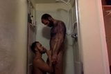 Two hairy guys fuck in the shower snapshot 4