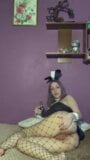 SashaSweet69 vapes in a bunny suit and masturbates pussy snapshot 3