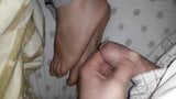 Cumming on girlfriends feet snapshot 6