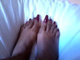 Purple long toenails snapshot 7