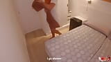 Stepmom and stepson shared bed in hotel and have sex . English subtitles snapshot 4