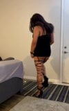 Sexy Latina in Sensual Short Dress Strips Panties Home Alone snapshot 5