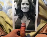 cum tribute on Salma Hayek tits snapshot 1