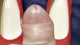 I fuck here with my cock the red high-heeled velvet pumps of my wife and squirt a horny big load on it snapshot 5