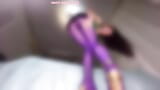 Purple pantyhose wetting teaser snapshot 3