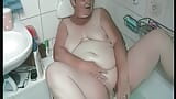 Granny and grandpa play kinky sex games in the bathtub retro snapshot 3