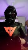 WANK IN DAINESE SUIT AND GASMASK S10 WITH PP snapshot 1