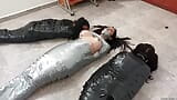 Three Struggling Bondage Mummies - Selfgags snapshot 6