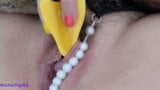 Meaty pussy with long labia ... I test my new toy in a pearl string snapshot 13