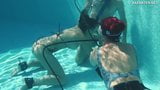 Candy Mike and Lizzy super hot underwater threesome snapshot 8