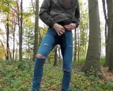 wetting my destroyed jeans in the forest snapshot 5