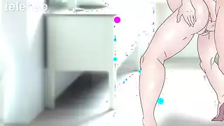 Midoria fucked Uraraka in the shower HENTAI !My Hero Academia 2d porn snapshot 8