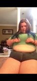 Pretty Fat Girl Lets Her Belly Out snapshot 2