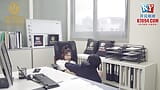 Horny Asian Manager Milf Get Caught Masturbating by her coworker in Office snapshot 11