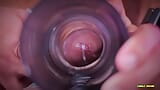 Closeup view from inside my fake pussy while I fuck it slow and passionate until I shoot a big load. Cum inside fleshlight. snapshot 16