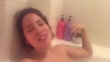 DJ LA MOON accidentally shows nipples in bathtub snapshot 14