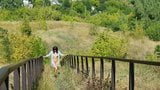 Marisha naked climbs the long stairs snapshot 1