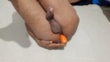 Feet lover, Indian boy solo, carrot inside the asshole snapshot 9