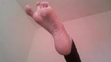 Cum on feet with bare soles and stockings Sonia Purple snapshot 6