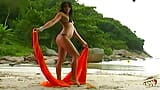 Bonita morena prepara un lugar romántico para tener sexo anal caliente en la playa snapshot 2