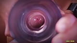 Closeup view from inside my fake pussy while I fuck it slow and passionate until I shoot a big load. Cum inside fleshlight. snapshot 10