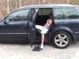 Slutty german redhead sucks in a car and at home snapshot 2