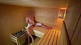 Risky sauna masturbation snapshot 4